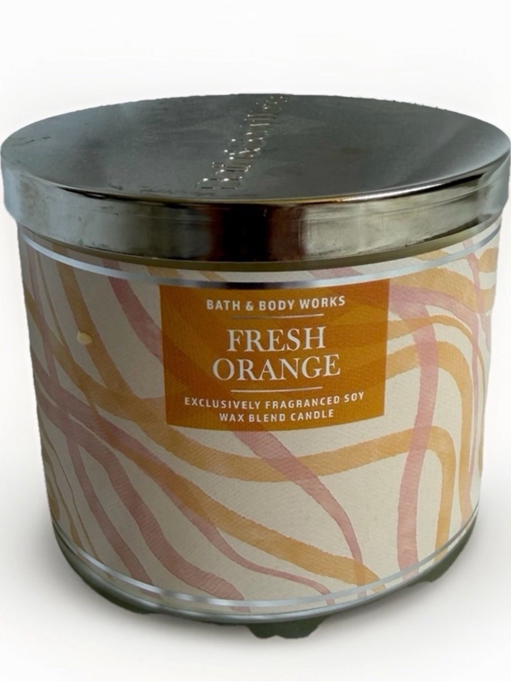 Bath & Body Works Fresh Orange 3-Wick Candle 14.5oz Large Jar Scented New Citrus